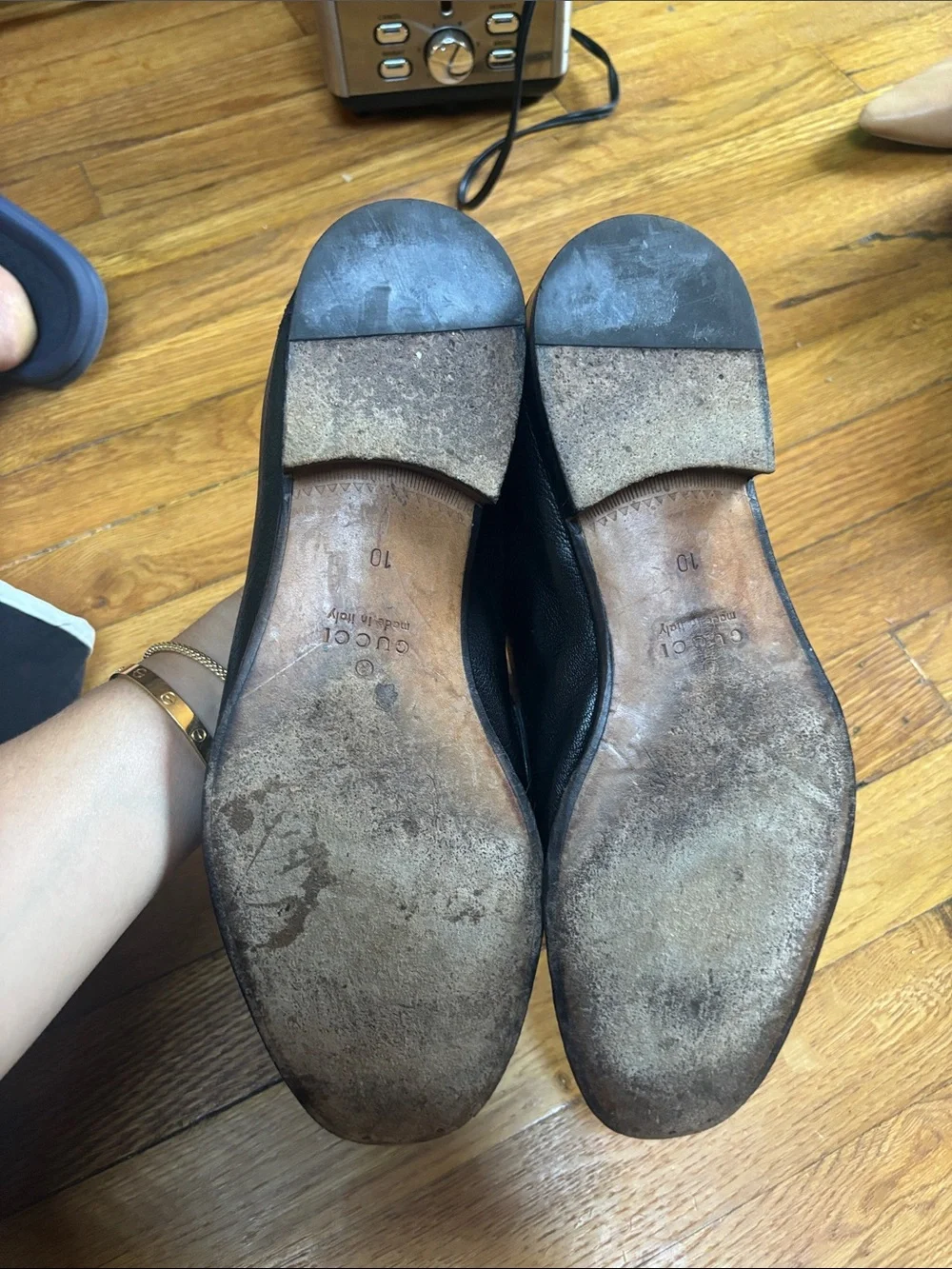Gucci Men’s Black Horsebit Fringe Loafers